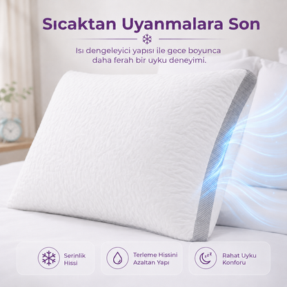 Klimalı Yastık 50x70 cm – Isı Dengeleyici ve Nefes Alabilen Yastık